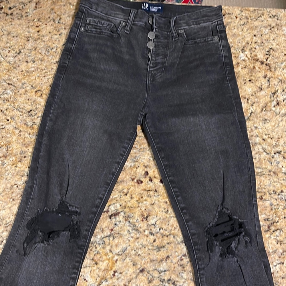 Gap high rise legging jeans black, size 0/25, black - VGUC